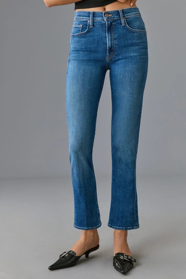MOTHER The Rider Mid-Rise Straight Ankle Jeans
