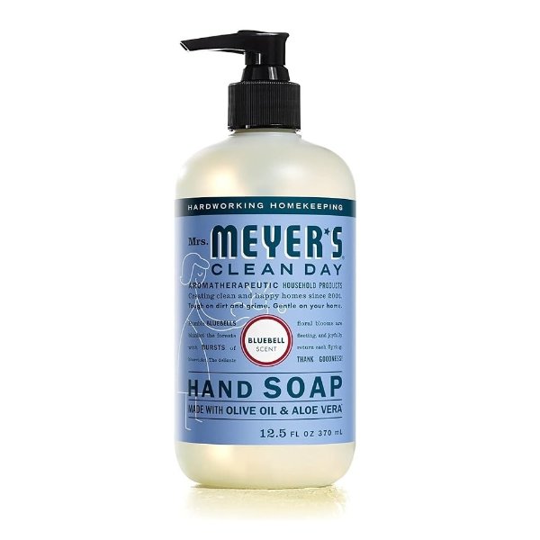 Mrs. Meyer’s Hand Soap, Bluebell, Made with Essential Oils, 12.5 oz
