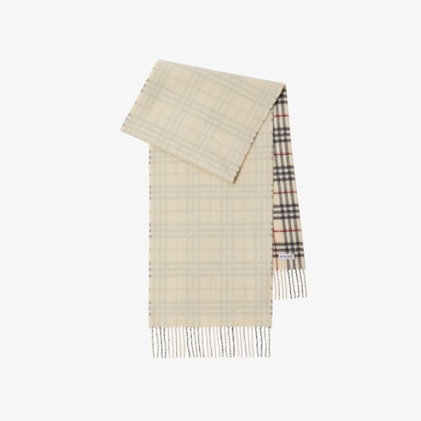 Checked Reversible Fringed-Edge Scarf – Cettire