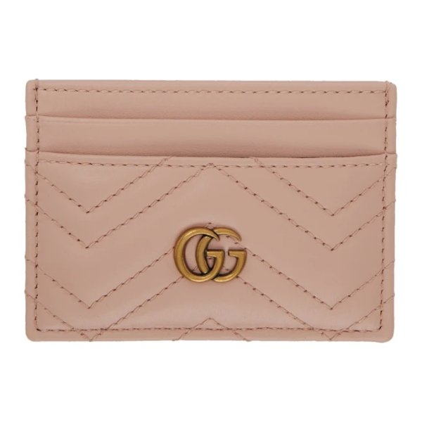- Pink GG Marmont Card Holder