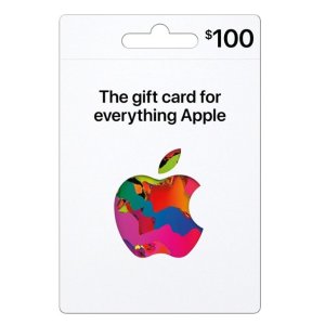 新版Apple 礼卡 $100面值，电子版+实体卡