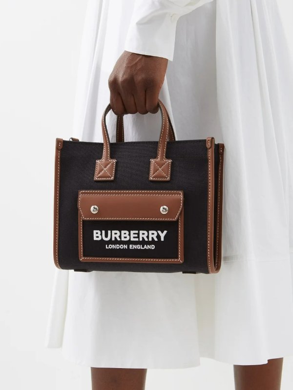 Burberry Mini Quilted Monogram Freya Tote Bag