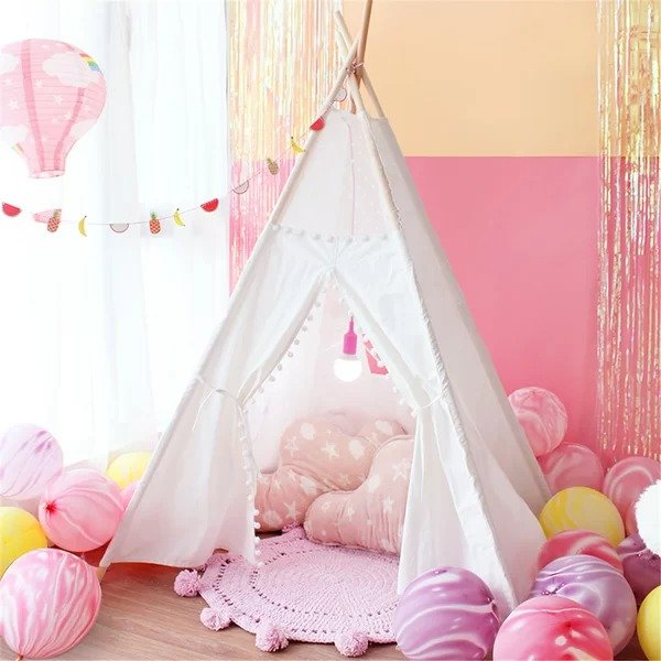 Indoor Cotton Pop-Up Triangular Play TentIndoor Cotton Pop-Up Triangular Play TentProduct OverviewRatings & ReviewsQuestions & AnswersShipping & ReturnsMore to Explore