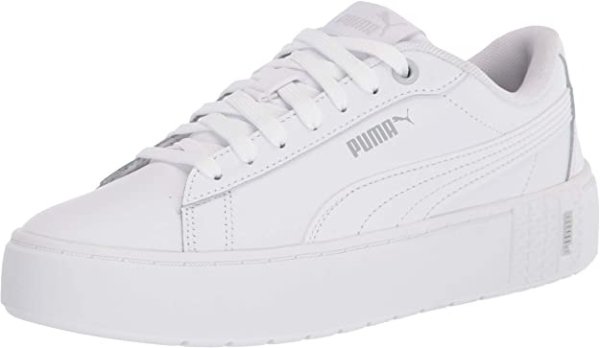 Amazon官网 Puma 女款运动板鞋 白色7.5码 惊喜好价
