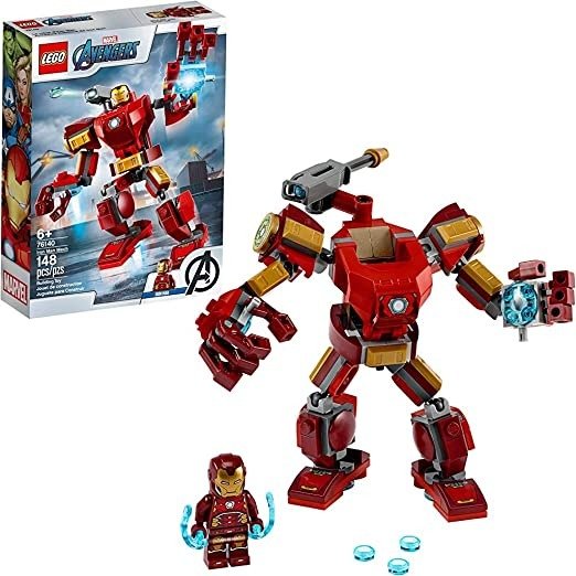 Marvel Avengers Iron Man Mech 76140 Kids’ Superhero Mech Figure, Building Toy with Iron Man Mech and Minifigure, New 2020 (148 Pieces)