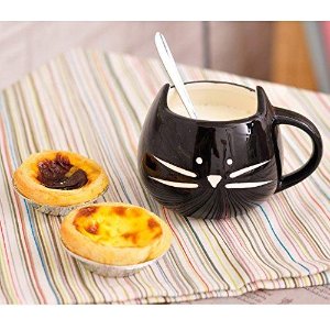 Artpot Ceramic Cup Cute Little Black Cat Coffee Cup Tea Milk Ceramic Mug Cup Cat Cup 350ml