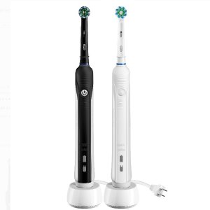 Oral-B 专业护理 1000系列亮白充电式电动牙刷 2支
