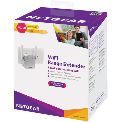 网件Netgear EX3700 AC750 Wireless Dual-Band Range Extender