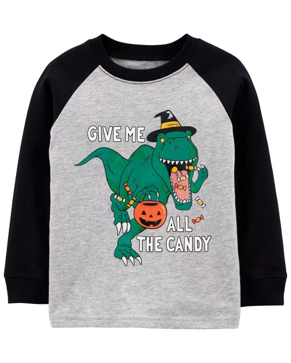 Halloween Dinosaur Jersey Tee