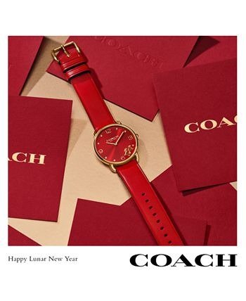 Women's Elliot Lunar New Year Red Leather Strap Watch 36mm
