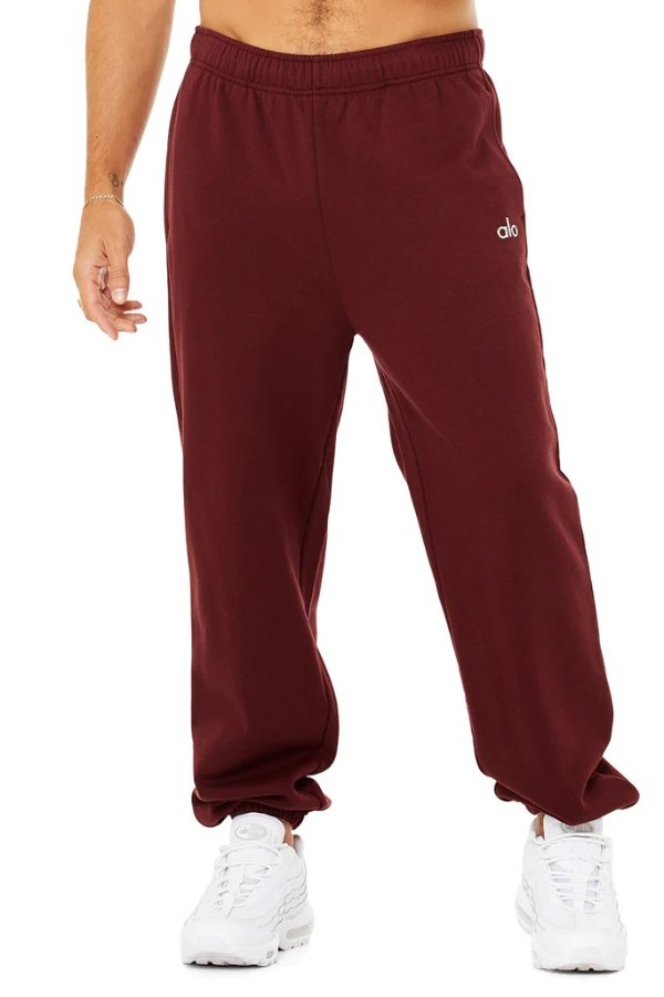 Accolade Sweatpant in Cranberry by Alo Yoga - International Design Forum