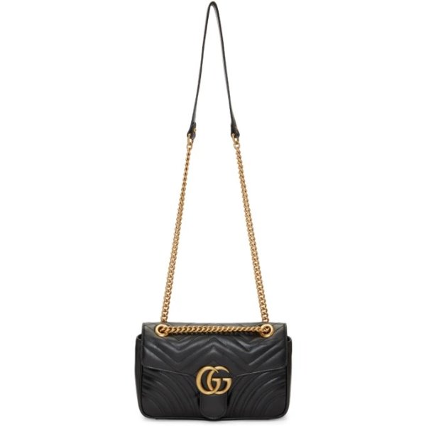 Black Small GG Marmont 2.0 Shoulder Bag