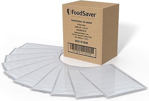 1 夸脱真空密封袋90片 适用食品储存和真空低温烹调法