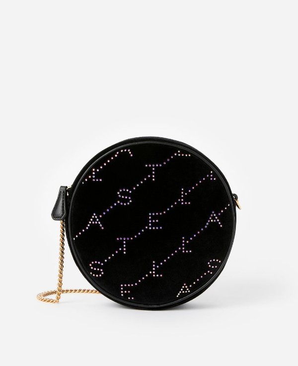 Women's Black Mini Round Monogram Bag | Stella McCartney Men