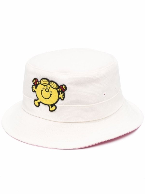 reversible logo-patch bucket hat