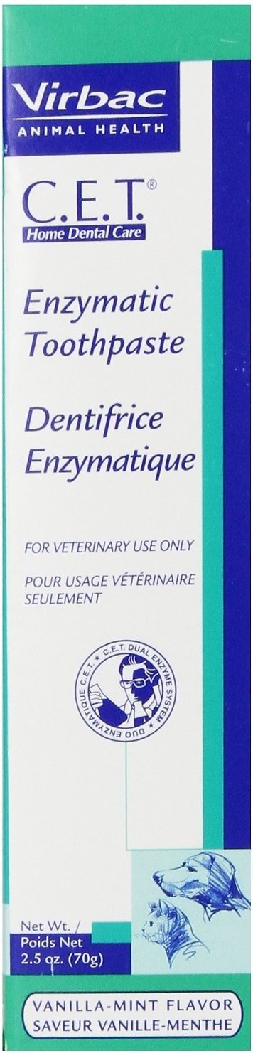 C.E.T. Enzymatic Dog & Cat Vanilla-Mint Flavor Toothpaste, 70 gram - Chewy.com