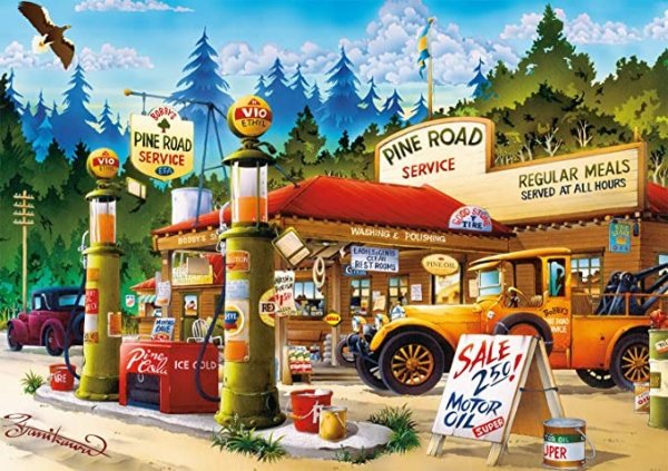 Pine Road Service - 300 Large Piece Jigsaw Puzzle