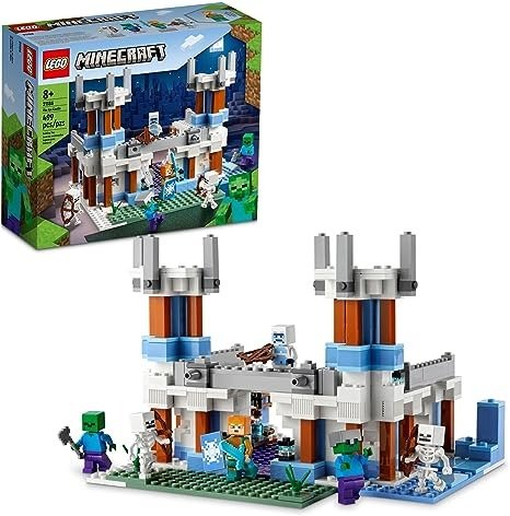 Minecraft The Ice Castle 21186 Building Toy Set for Kids, Girls,and Boys Ages 8+(499 Pieces), Multicolor