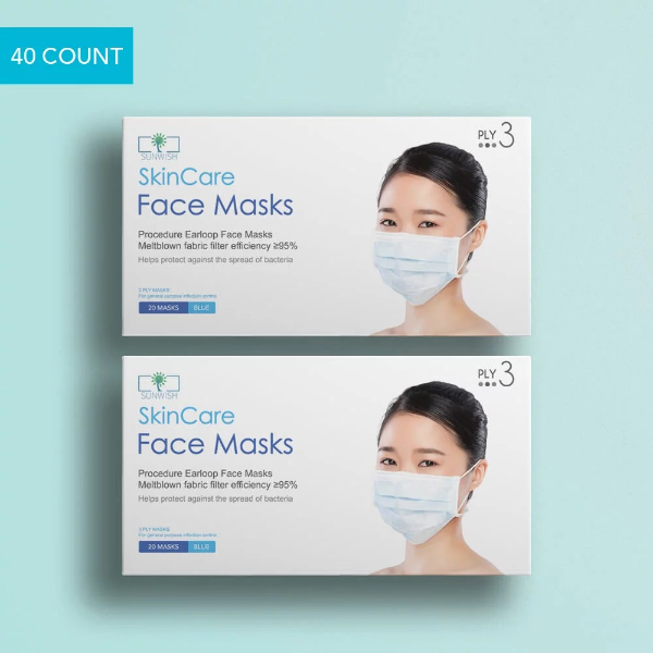 Disposable Face Mask 3-Layer for General Purpose Use 40 Count
