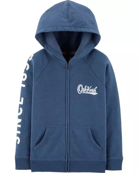 Zip-Front French Terry Hoodie
