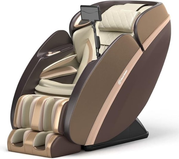 Massage Chair for Full Body, 4D SL Track Zero Gravity Shiatsu Massage Recliner Chair with AI Care, Voice Control, Heating, PS6500 (Gold)