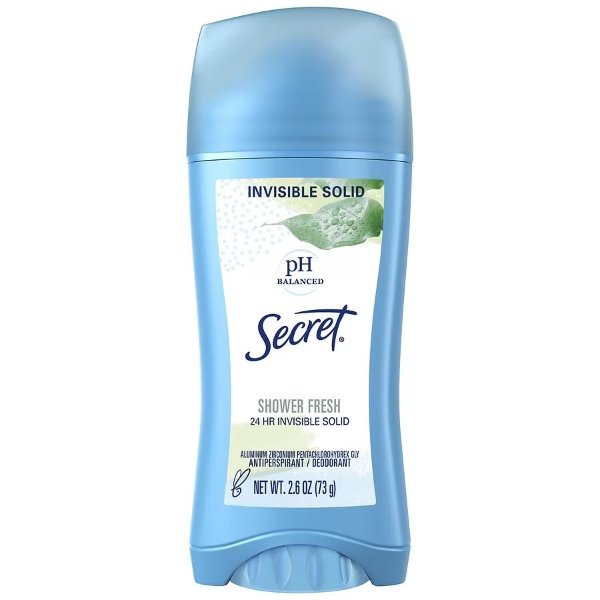 SecretInvisible Solid Antiperspirant Deodorant Shower Fresh2.6oz