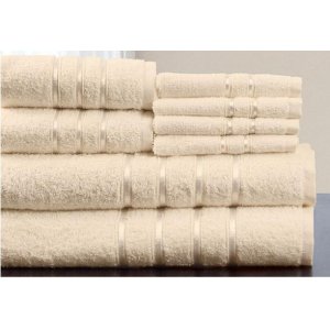 Lavish Home 8-Piece 100-Percent Egyptian Cotton Plush Bath Towel Set