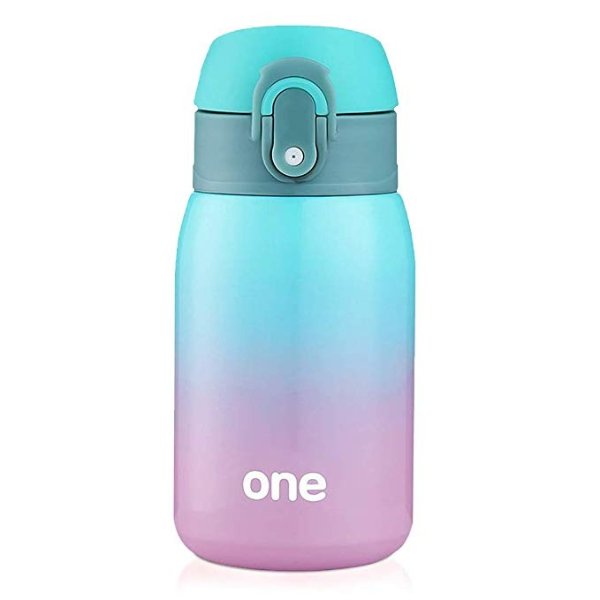 Kids Water Bottle, Double Wall Vacuum Insulated Stainless Steel Bottle for 24 hrs Cooling & 12 hrs Keep Warm, 9oz