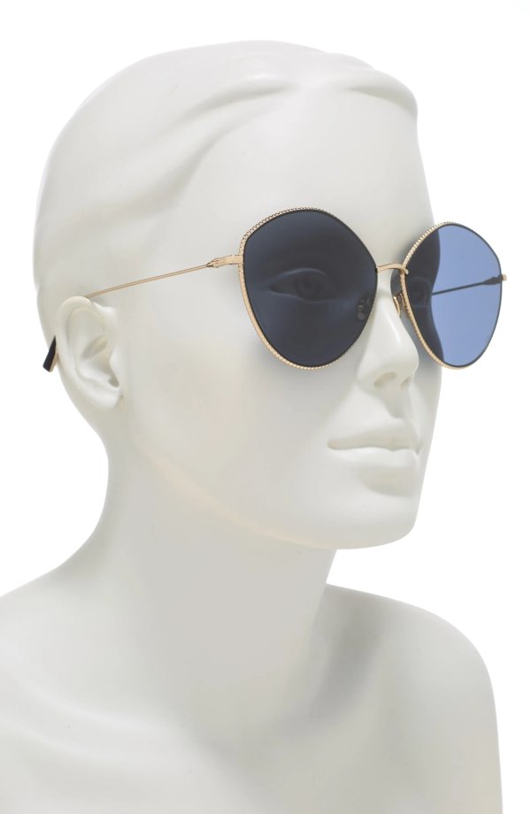 61mm Round Sunglasses