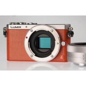 Panasonic Lumix DMC-GM1 Mirrorless Digital Camera (Orange) with 12-32mm Lens (Silver)