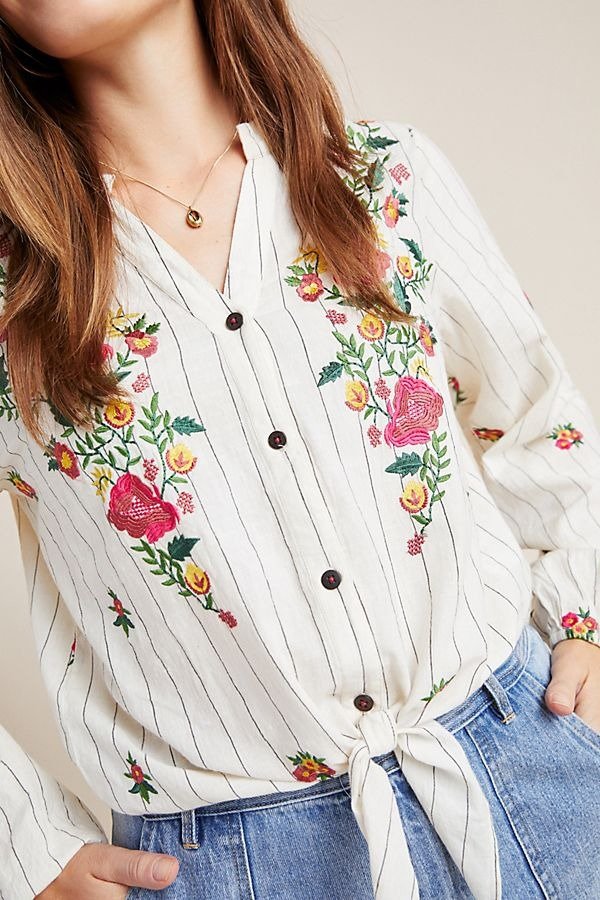 Promenade Embroidered Blouse
