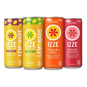 IZZE 4种口味混合装气泡果汁 8.4 Fl Oz 24罐