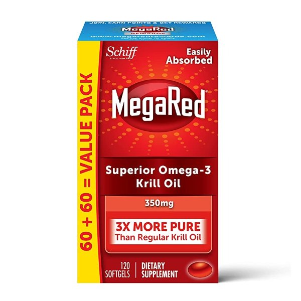 Omega-3 磷虾油 350mg 120粒 抗氧化虾青素