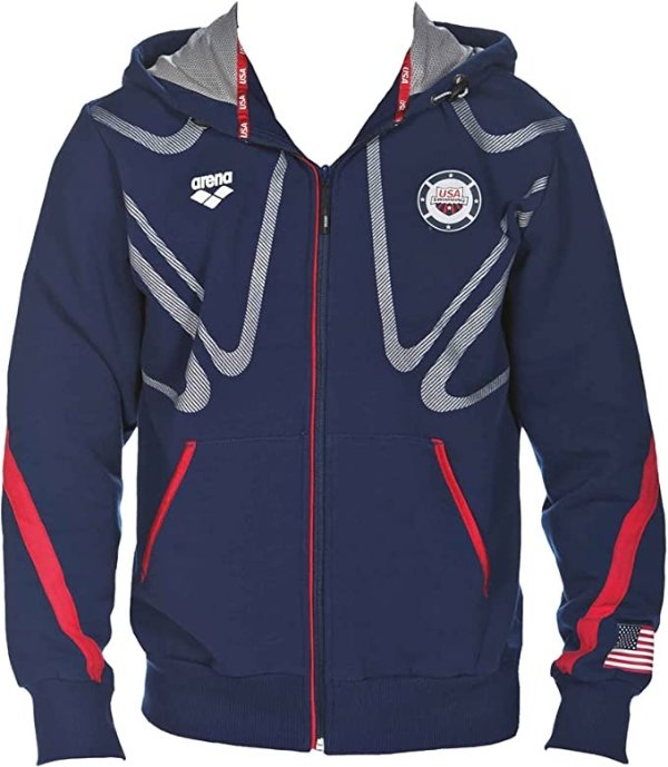 Official USA Swimming National Team Unisex Zip-up Hooded Jacket