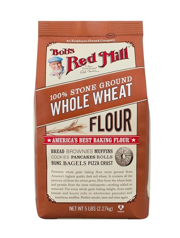 Whole Wheat Flour, (Pack of 4), 320 Ounce