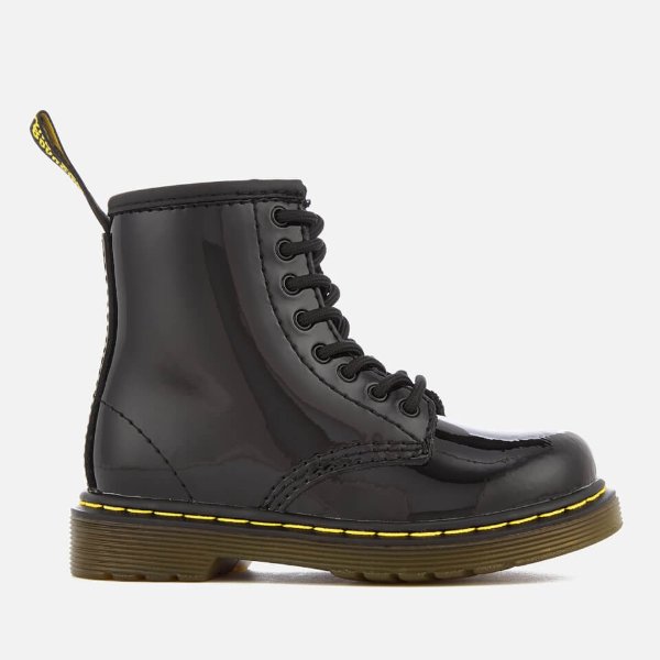 Toddlers' 1460 T Patent Limper Lace Up Boots - Black