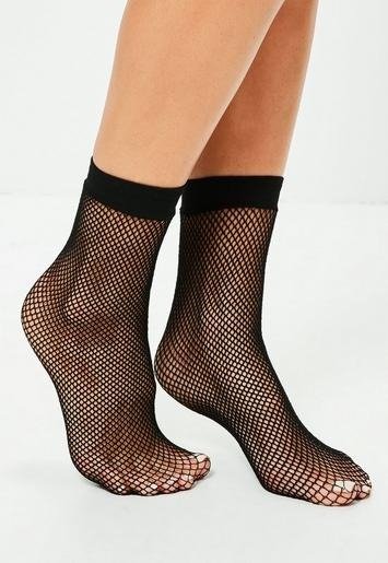 - Black Fine Fishnet Socks