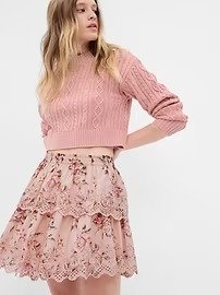 × LoveShackFancy Floral Flippy Skirt