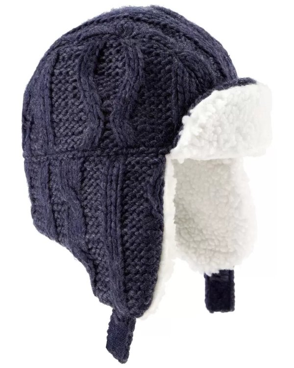 Sherpa-Lined Trapper Hat