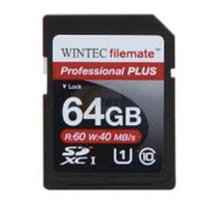 Wintec Professional PLUS 64GB SDXC Class 10 Flash Card
