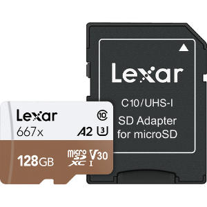 Lexar 128GB Professional 667x microSDXC Memory Card