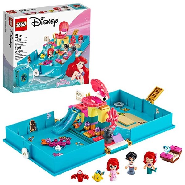 Disney Ariel’s Storybook Adventures 43176 Creative Little Mermaid Building Kit, New 2020 (105 Pieces)