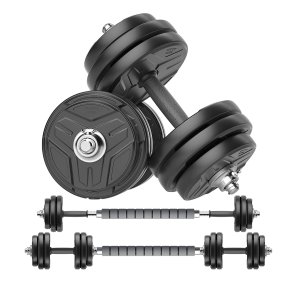 RUNWE Adjustable Dumbbells Barbell Set of 2, 40 50 70 90 100 lbs Free Weight Set at Home/Office/Gym Fitness Workout Exercises Training for Men/Women/Beginner/Pro