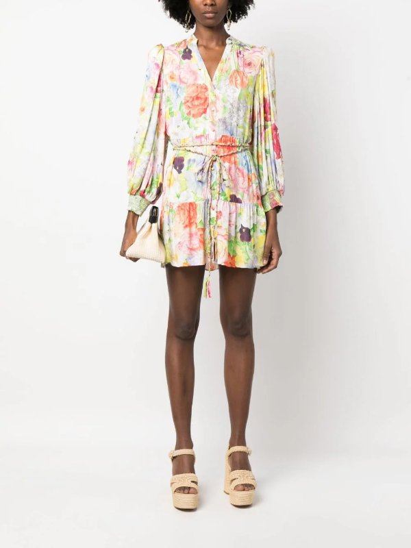 Antonette floral-print shirt dress