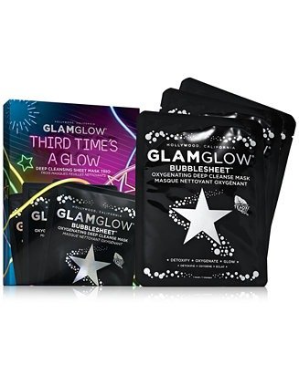 3-Pc. Third Time's A Glow BUBBLESHEET Deep-Cleansing Sheet Mask Set, Macy's Exclusive