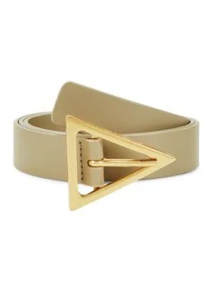 Triangle Frame Buckle Leather Belt