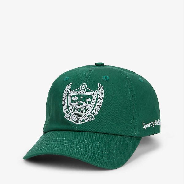 Beverly Hills crest-embroidered canvas cap