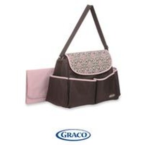 Graco Messenger Flap Diaper Bag, Pink