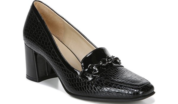 .com |Wynd in Black Snake Synthetic Heels
