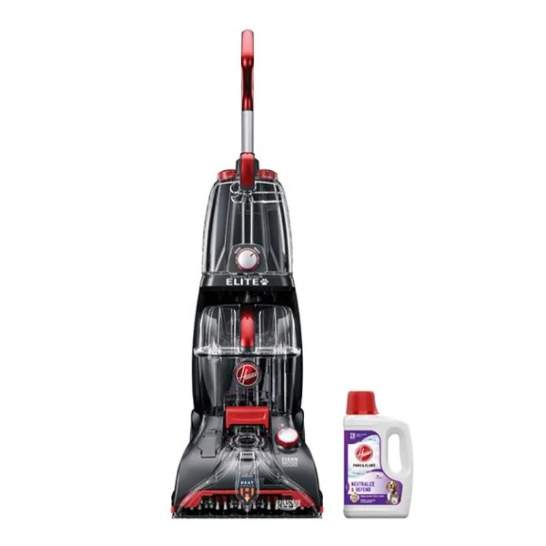 PowerScrub Elite Pet Upright Carpet Cleaner Bundle with Full Size 64 oz. Paws and Claws Carpet Cleaning Formula